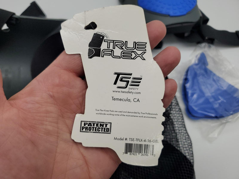 TSE True Flex Gel Knee Pads Dual Density Foam w/ Grip Strip TSE-TFLX-4-16-GEL 5