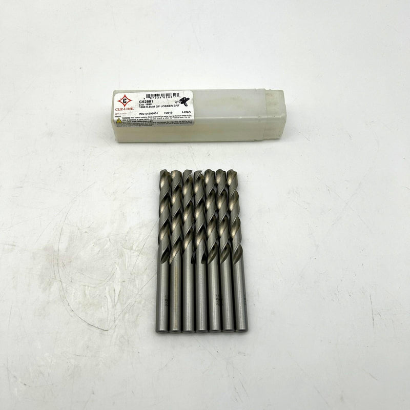 Cle-Line C62881 Jobber Drill Bit 8.3mm 1898 General Purpose HSS Bright Lot of 7