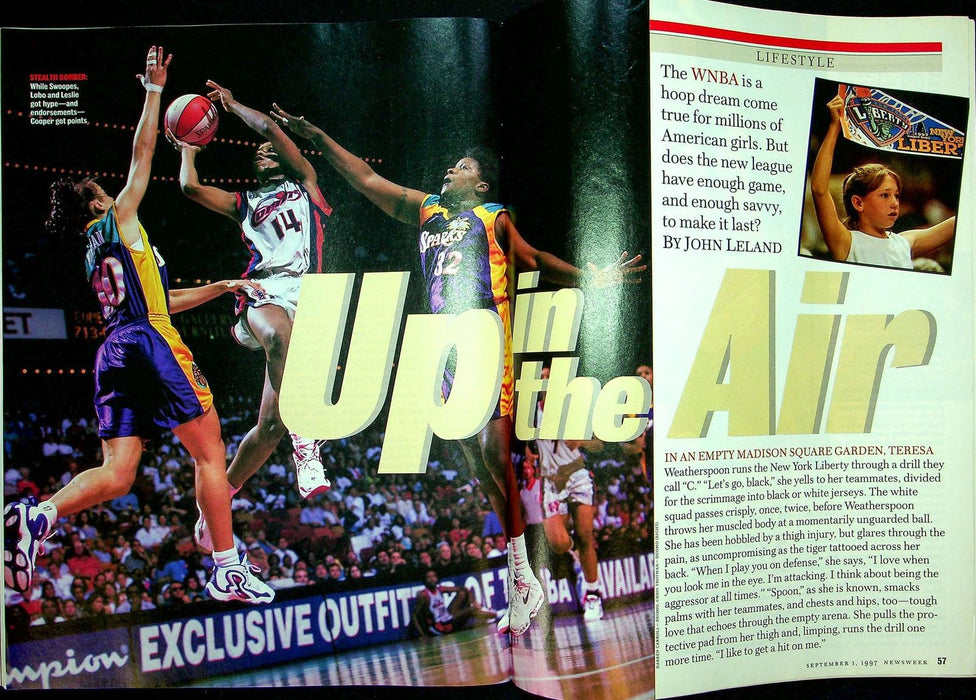 Newsweek Magazine September 1 1997 WNBA Womens National Basketball Association 4