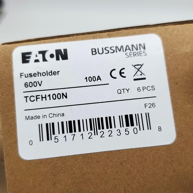 Bussmann TCFH100N Fuse Block 1 Pole 61 to 100A 600V Box Lug Non Indicating 8