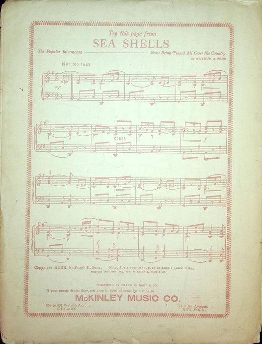 1904 The Echoes Of My Rocky Mountain Home Vintage Sheet Large Music Janet Gordon 3