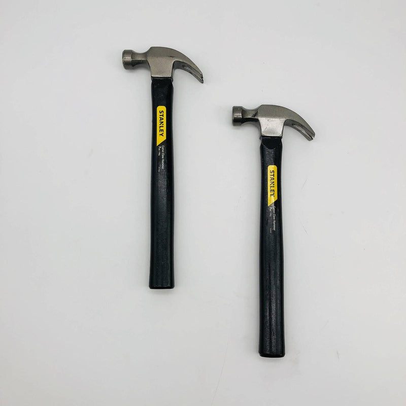 2x Stanley 51-613 Curve Claw Hammer 7oz Wooden Wood Handle Carbon Steel Head 8