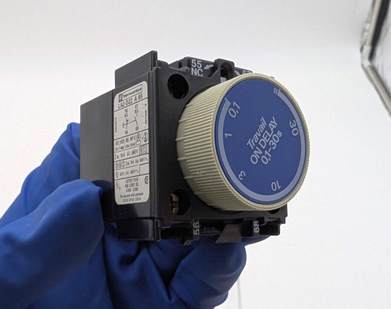 Telemecanique LA2D22A65 Time Delay Block 0.1 to 30 Secs 10 AMP 660 VAC 1