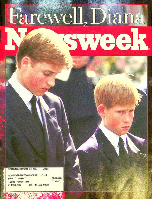 Newsweek Magazine September 15 1997 Princess Diana Death Prince William Harry 1