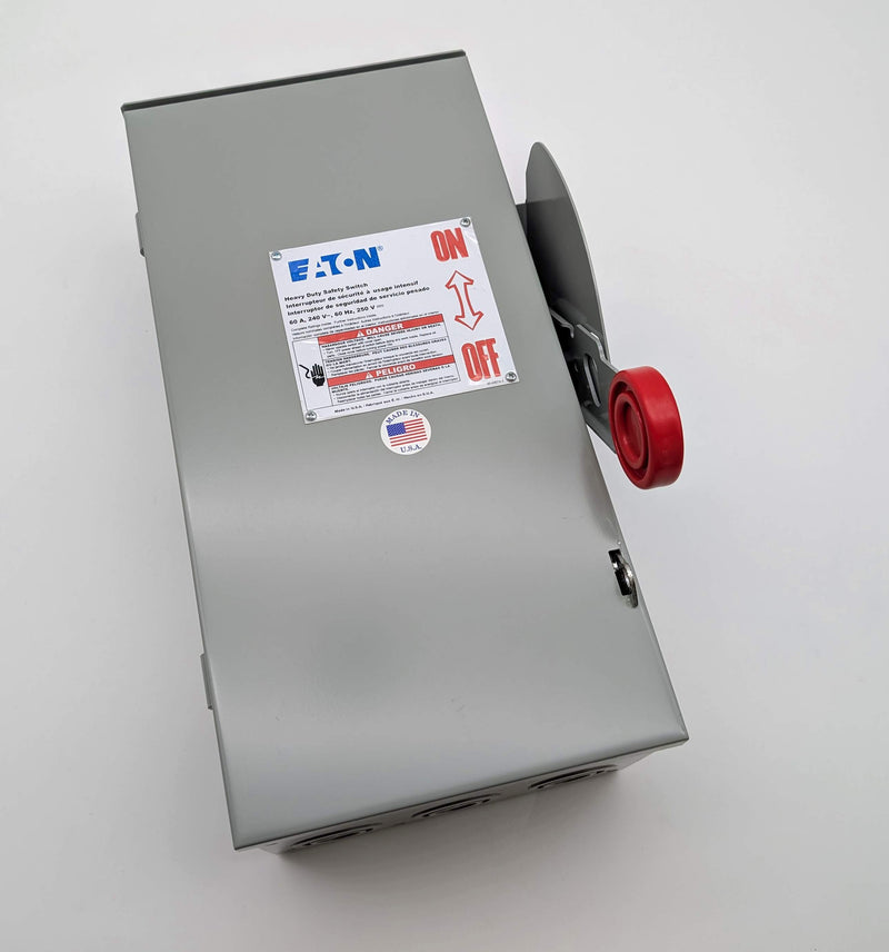 Eaton DH322FRK 3-Pole Fusible Safety Switch 60A 240V 16.5"H 7.75" W 5" D NEMA 3