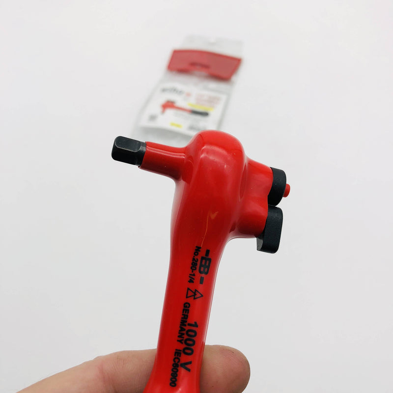 Wiha 12851 Insulated Ratchet 1/4in Drive Reversible Up to 1000 Volt Rated 8
