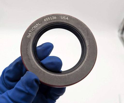 National 455136 Oil Seal 2.25" Shaft 3.486" OD 0.5" Width Nitrile Lip 1