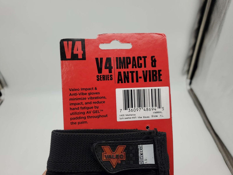 Valeo Mechanics Gloves Size XL Impact & Vibration Resistant V420 V4 Series 4