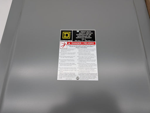 Square D H364NAWK Fusible Safety Switch 200A 600V 3P 150HP 16.5" x 11" x 8.8" 2