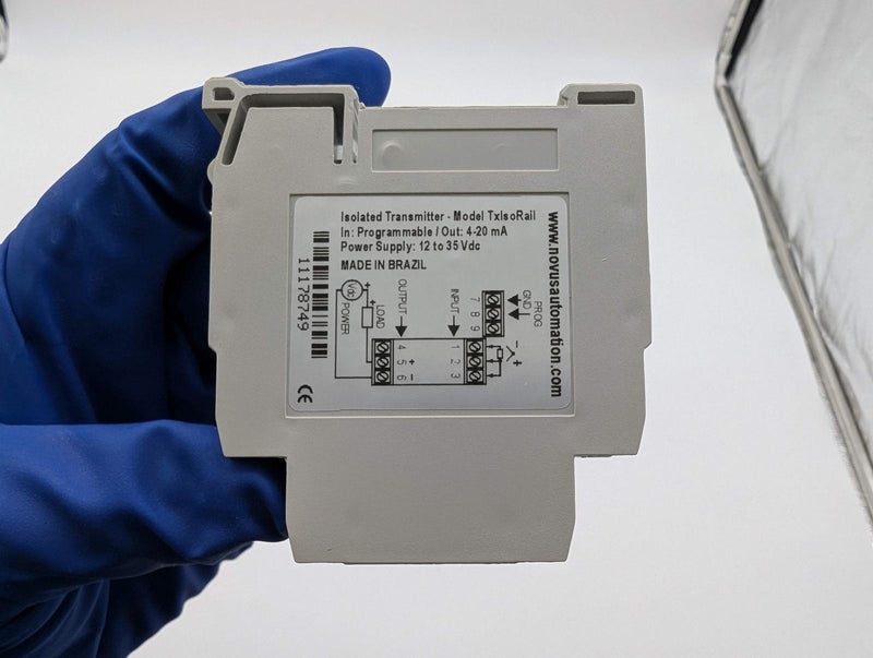 Novus 8806030306 Temperature Transmitter TXISORAIL 4-20mA Output 2-Wire Isolated 2