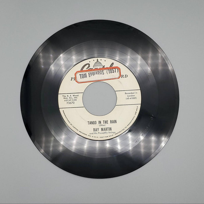 Ray Martin & His Piccadilly Strings Tango In the Rain Single Record PROMO 1