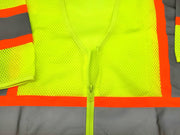 Ergodyne Reflective Safety Vest Sleeved Zipper Lime 2XL/3XL Inside Pocket 8330Z 5