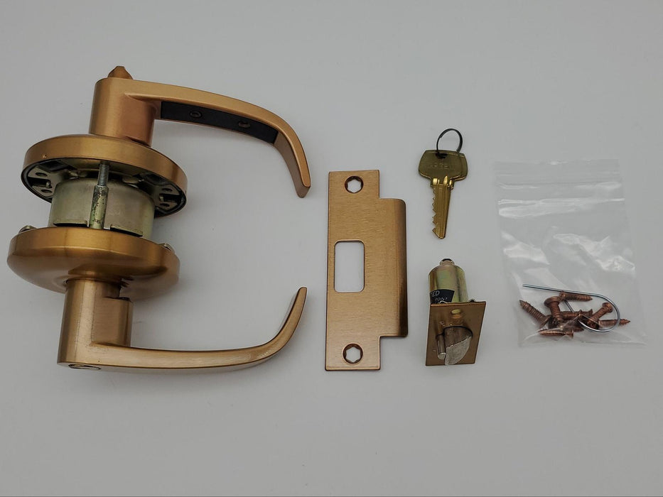 Sargent Door Lever Entry Lock Satin Bronze 2-3/4" Backset L Lever 65G05 US10 2