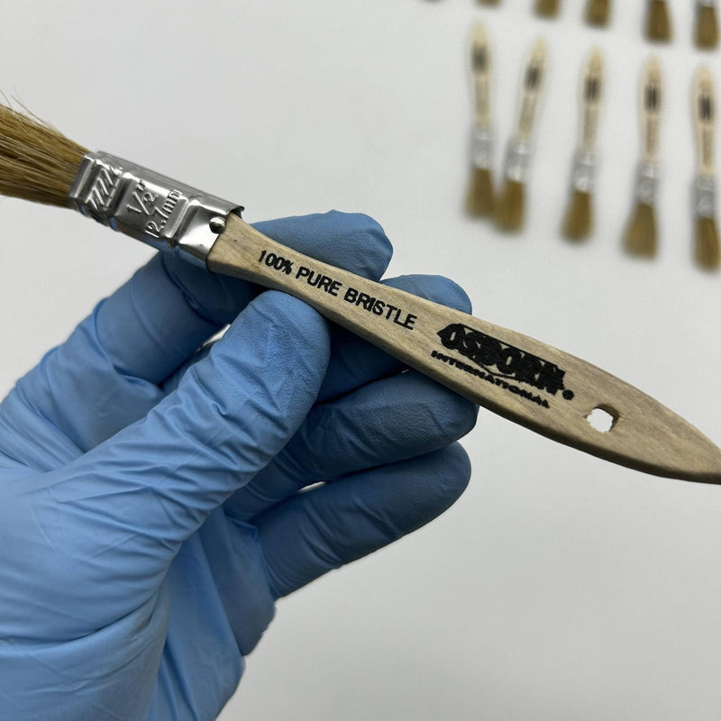 12pk Osborn 70150 Varnish Paint Brush Bristle Wood 1/2 BS X 1/4” Th X 1-3/4” Trm 3