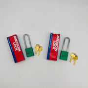 2x Master A1107GRNKD Padlock Green Anodized Aluminum 3in Shkle Keyed Differently 8