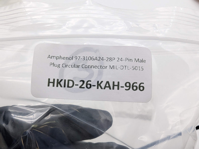 Amphenol 97-3106A24-28P 24-Pin Male Plug Circular Connector MIL-DTL-5015