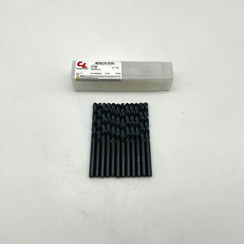 Chicago Latrobe 47294 Drill Bit 150 5.90mm HSS Black Oxide Pack of 12