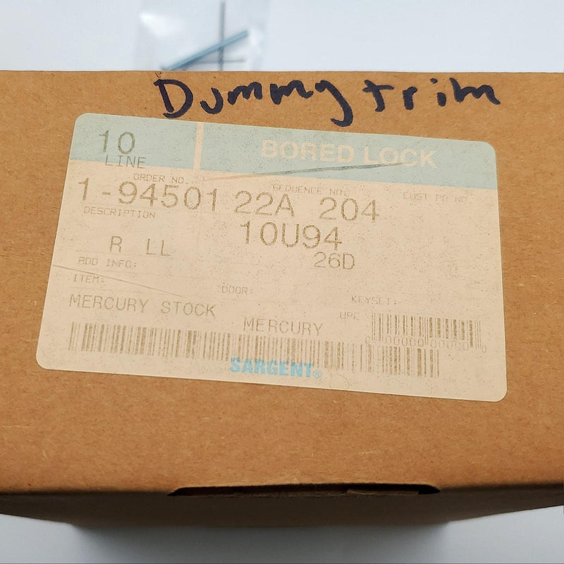 Sargent Door Lever Dummy Trim Satin Chrome L Design 10 Series 10U94 LL 26D 7