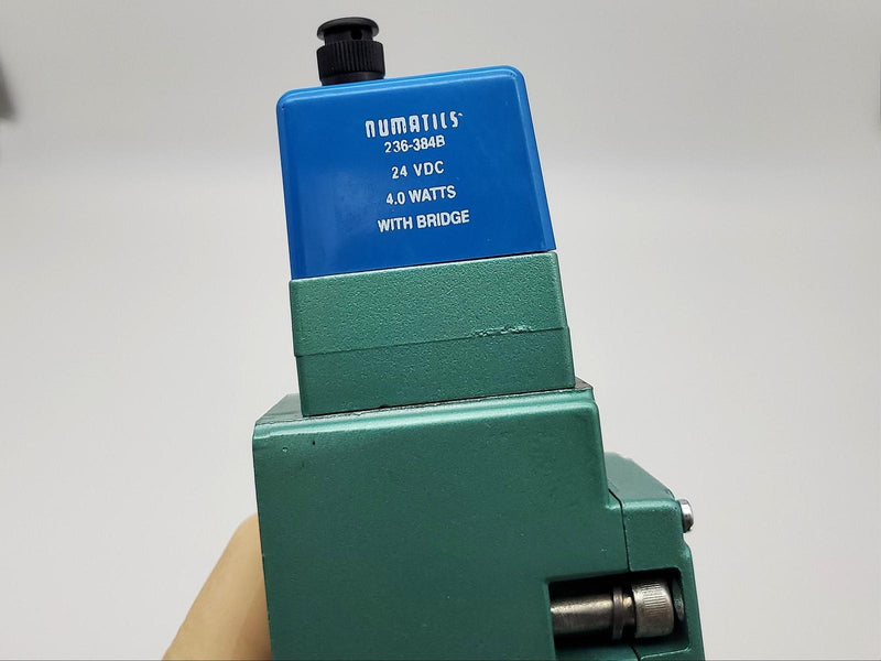 Numatics I23BB00BMP00061 ISO 5599/2 Valve 2 Solenoid 4 Way 3/8" NPTF 24VDC Plug 4
