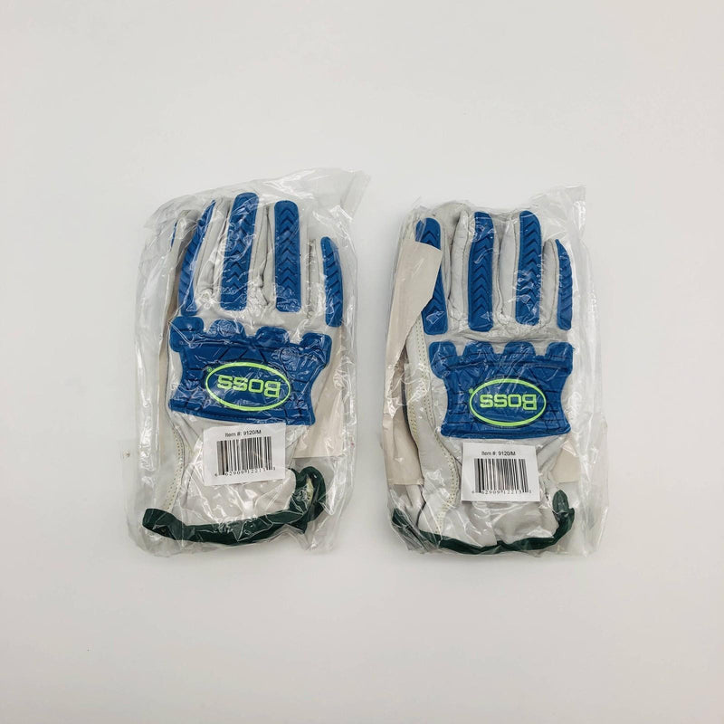 PIP 9120 Leather Driver Glove Medium Std Grade Sheep Keystone Boss Impact 2 Pair 7