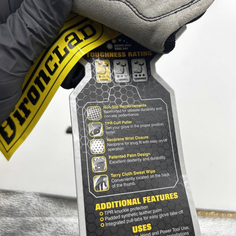 Ironclad Mach-5 Fingerless Glove Sz Large Anti Vibration Impact MFG2-04 3 Pairs