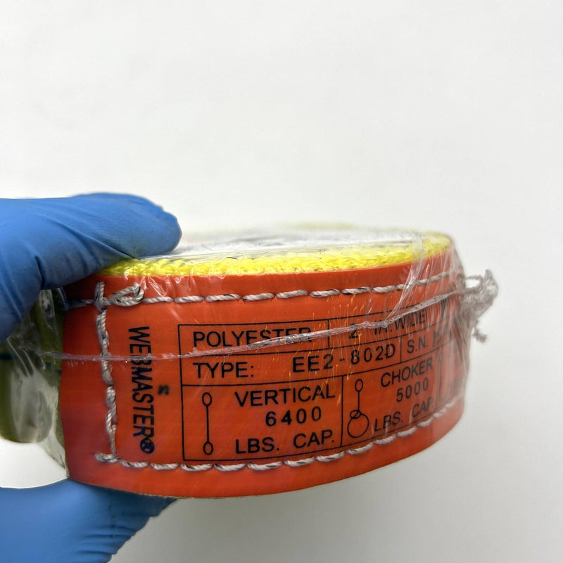 2pk Lift-All EE2802DFX8 Web Sling 2"x8' E/E 2-Ply Flat Webmaster 1600 Polyester