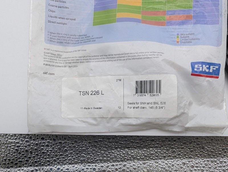 SKF TSN 226 L Split Bearing Seal for SNH & SNL 526 for 5-3/4" Shaft Diameter 4