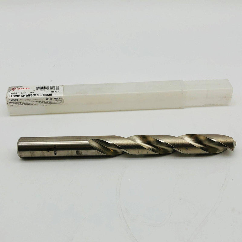 Cle-Line C62931 Jobber Drill Bit 19.00MM HSS 1898 Bright RHS/RHC 118 Degree 1