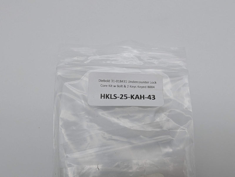 Diebold 31-018431 Undercounter Lock Core Kit w Bolt & 2 Keys Keyed 8004 6