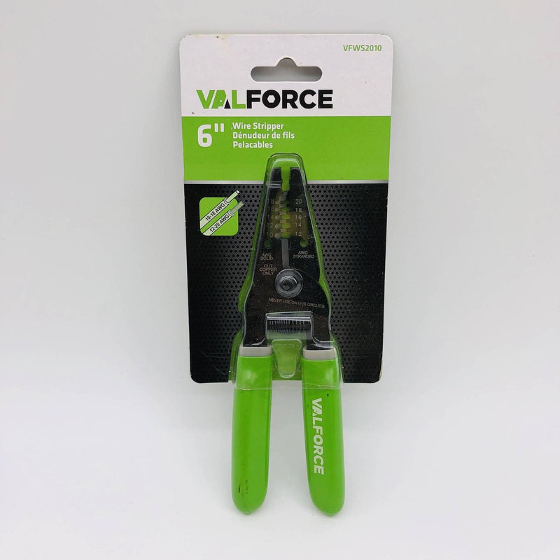 ValForce VFWS2010 Wire Stripper 6" Industrial Heavy Duty 10-18 AWG 12-20 AWG 8