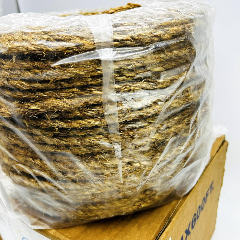 Tytan MN14600 Manila Rope 1/4in X 600ft 3-Strand Twisted 54 lb Load Natural 8