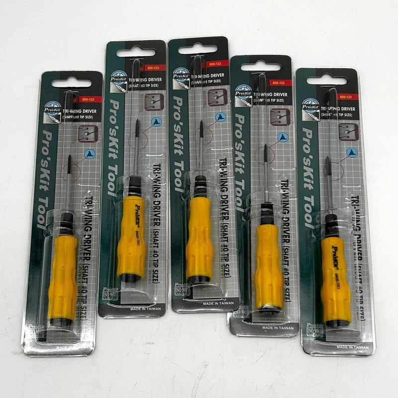 Eclipse Pro's Kit 800-123 Tri Wing Screwdriver Driver Shaft #0 Tip Size Lot of 5 1