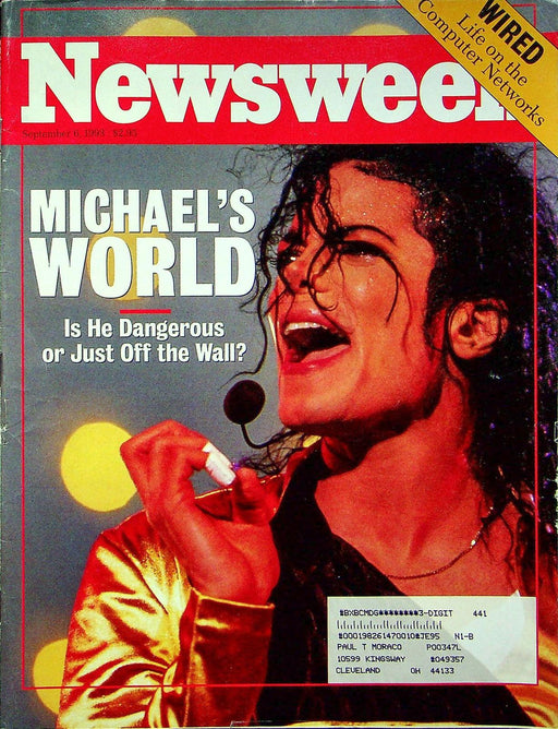 Newsweek Magazine September 6 1993 Michael Jackson Cover King Of Pop Dangerous 1
