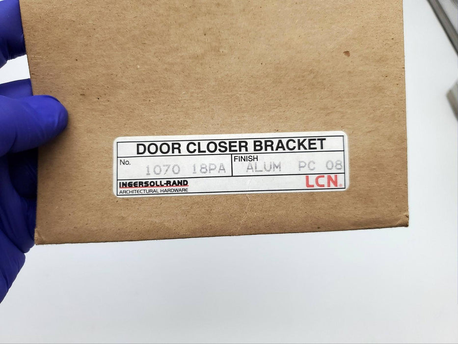 LCN 1070-18 Door Closer Drop Plate Bracket Aluminum Finish Imperfections 4