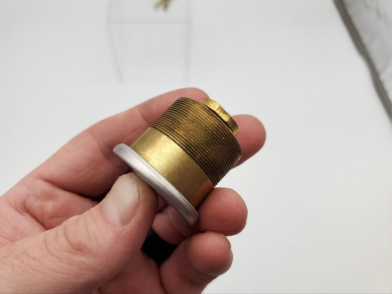 Yale 1-1/8" Mortise Cylinder Lock 6 Pin PC Keyway Satin Chrome 0-Bitted 2153 5