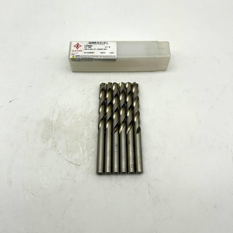 Cle-Line C62882 Jobber Drill Bit 8.4mm 1898 General Purpose HSS Bright Lot of 6