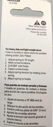 Stanley Screen & Storm Door Springs Fully Adjustable 16"L 745765 Pack of 3 4