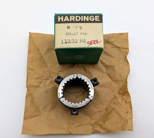 Hardinge M16 1-13/32" Round Serrated Collet Pads 3-Segment for M-Series Collet 1