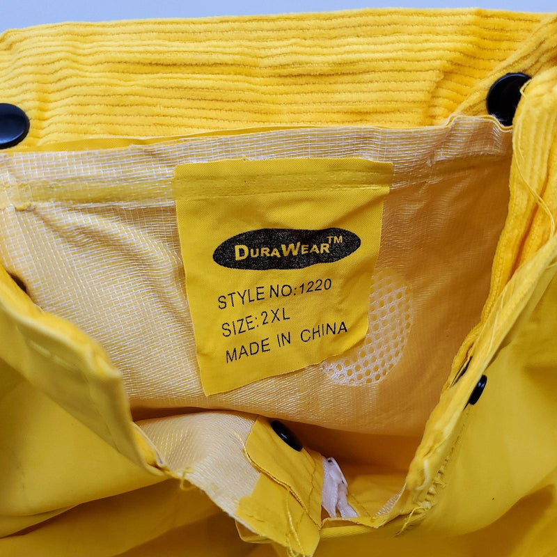 DuraWear 1220 Rainsuit XXL / 2XL 50-52 PVC Nonconductive Overall Coat & Hood 9