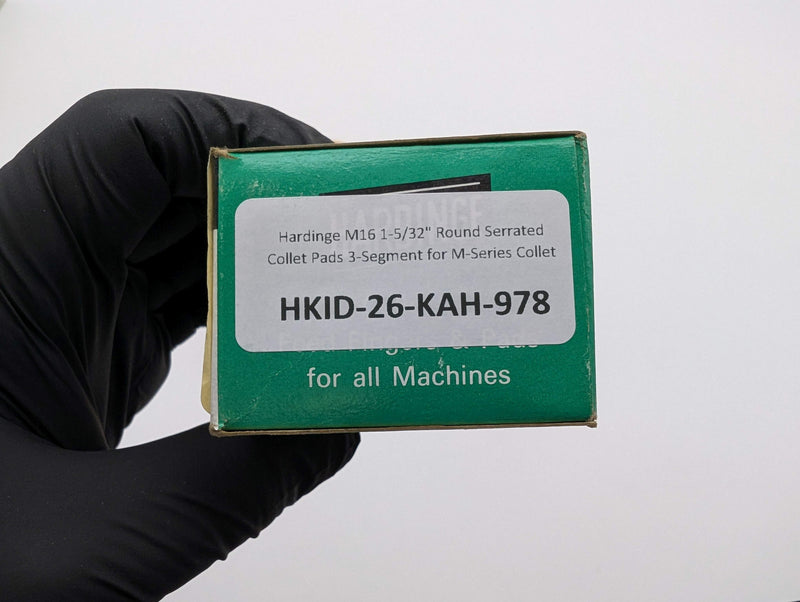 Hardinge M16 1-5/32" Round Serrated Collet Pads 3-Segment for M-Series Collet