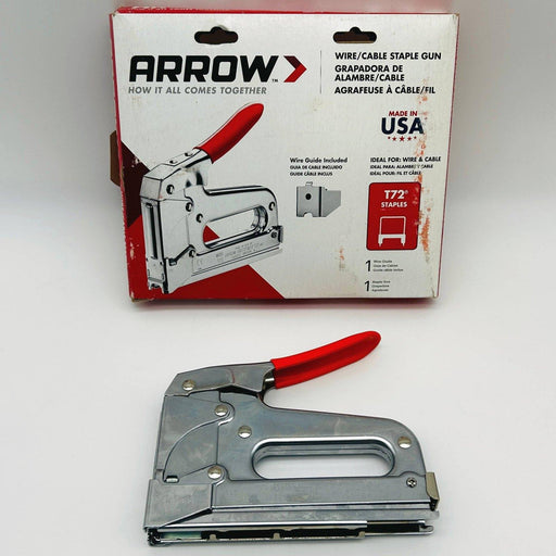 Arrow T72 Wire Cable Staple Gun Wiretacker Insulated Fastener w/ Wire Guide 1