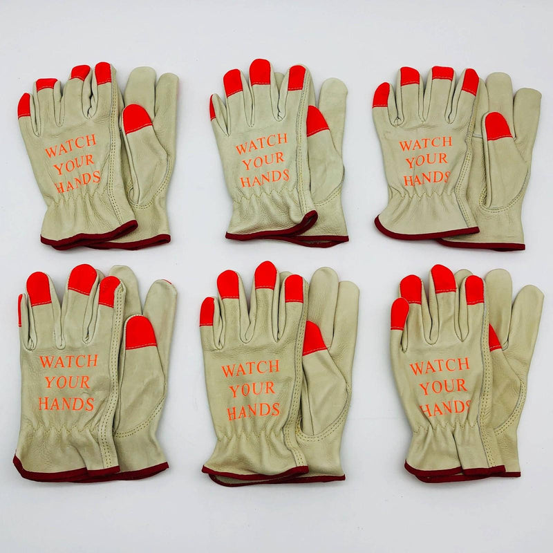 PIP 68-165HV Drivers Gloves Size Small Top Grain Cowhide Hi Viz Keystone 6 Pairs 1