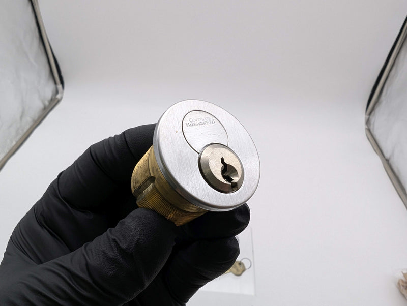 Corbin CR1080-114-A02 6 Pin LFIC Mortise Cylinder 1-1/4" Satin Chrome 0 Bitted