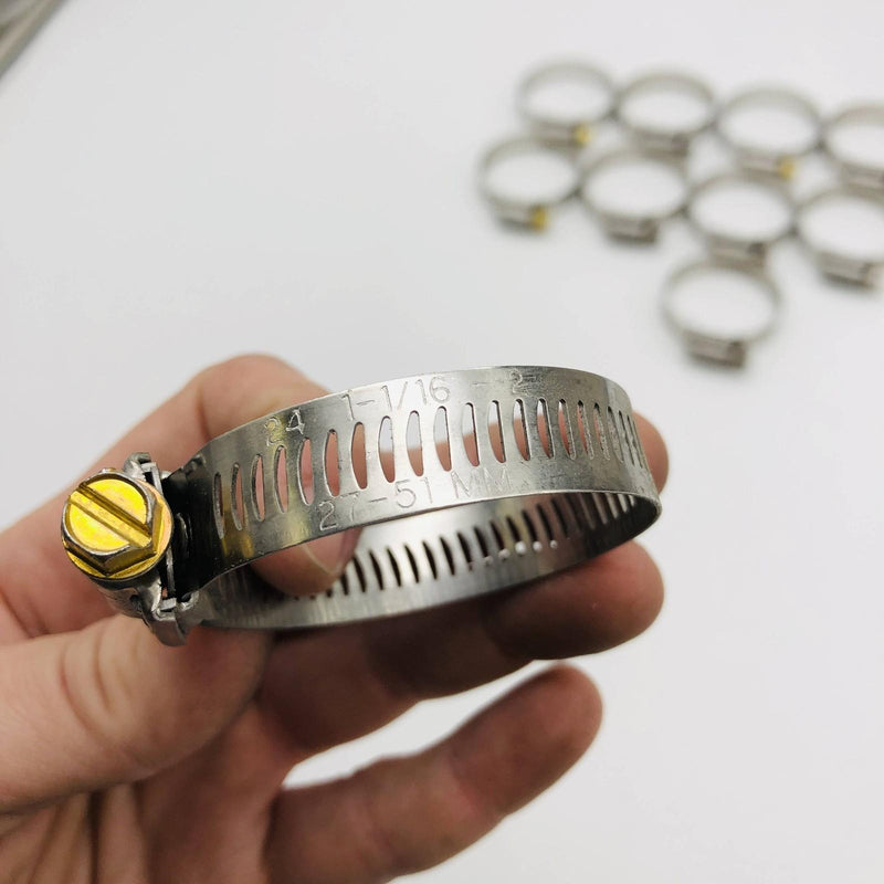 Breeze 64024 Hose Clamp 1-1/16 x 2in Worm Drive 301 SS Band 410 SS Screw 10pk 7