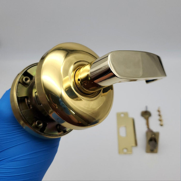 Sargent Door Lever Entry Lock Classroom Bright Brass 2-3/4 Backset L Lever 65G37 3