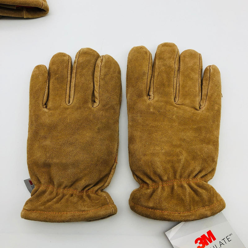 Majestic 1640 Winter Work Gloves Sz Small Side Split Lined Leather Knit 2 Pairs 6