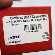 Keo Cutters 11442 Combined Drill and Countersink #14 M42 RH 60Deg HSS Bell 4pk 2