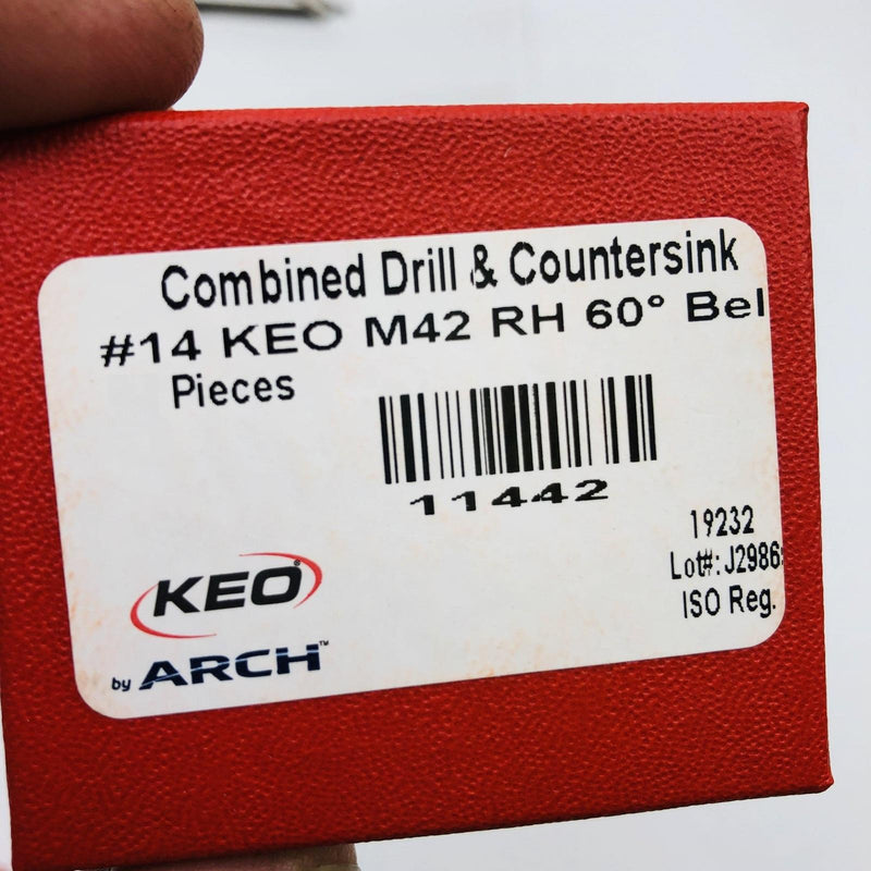 Keo Cutters 11442 Combined Drill and Countersink #14 M42 RH 60Deg HSS Bell 4pk 2