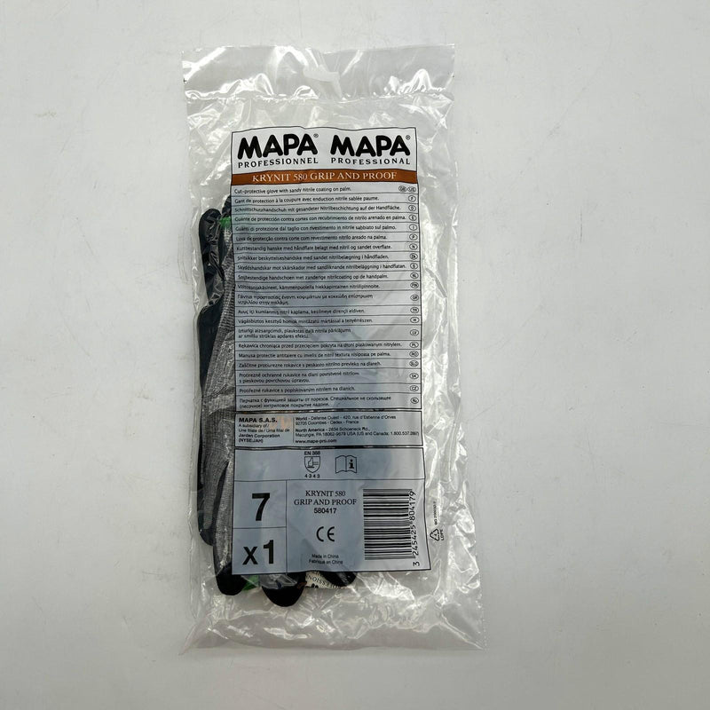 Mapa Krynit 580 Cut Resistant Gloves Sz 7 Small Nitrile Cut Lvl3 Knit 1 Pair 6