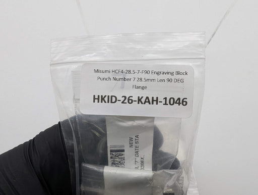 Misumi HCF4-28.5-7-F90 Engraving Block Punch Number 7 28.5mm Len 90 DEG Flange 2